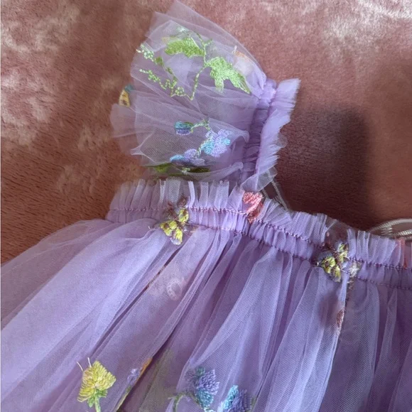 NWOT: Lavender Floral Fairy Dress - Picture 4 of 6